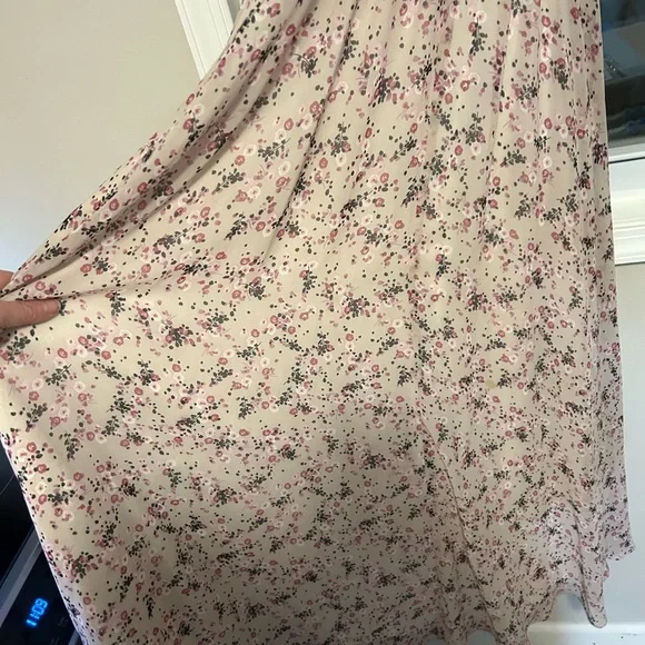 Guess Floral Spaghetti Strap Maxi  Fairycore Cottagecore Wedding Dress Size 7 - Picture 2 of 3